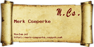 Merk Cseperke névjegykártya